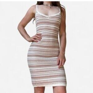 🆕 NWT Striped Crochet Maxi Midi Dress